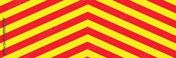 Obraz warning chevron red yellow background vector illustration