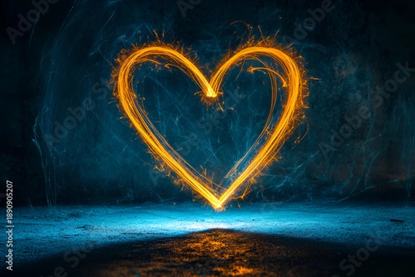 Obraz Golden Fire Heart