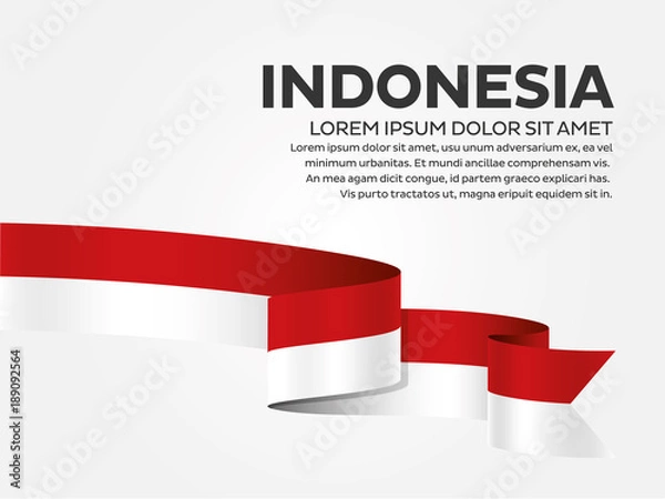Obraz Indonesia flag background