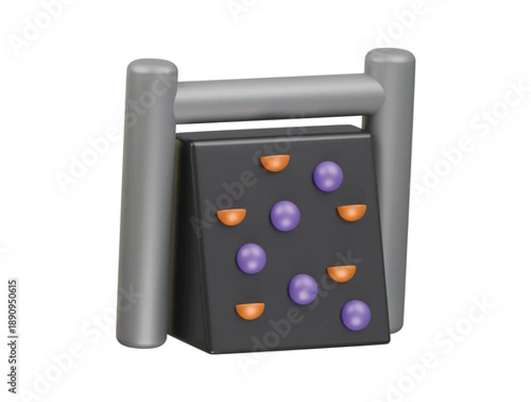 Obraz climbing disc icon 3d illustration render