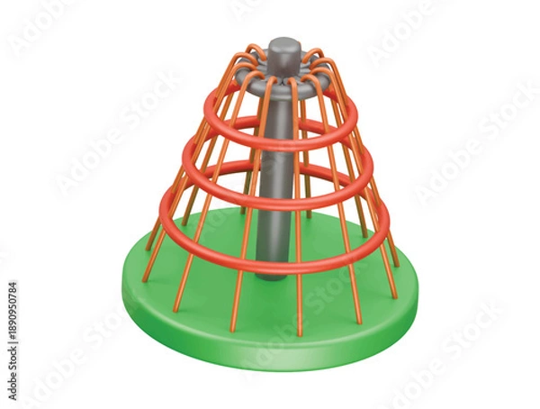 Obraz rope climbing tower icon 3d illustration render
