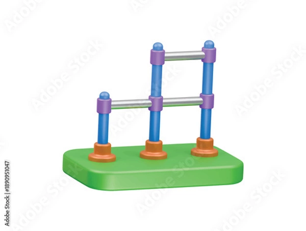 Obraz climb structure icon 3d illustration render