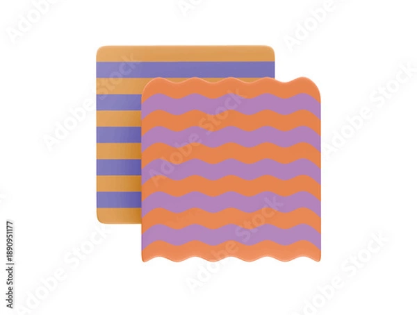 Obraz patterned paper icon 3d illustration render