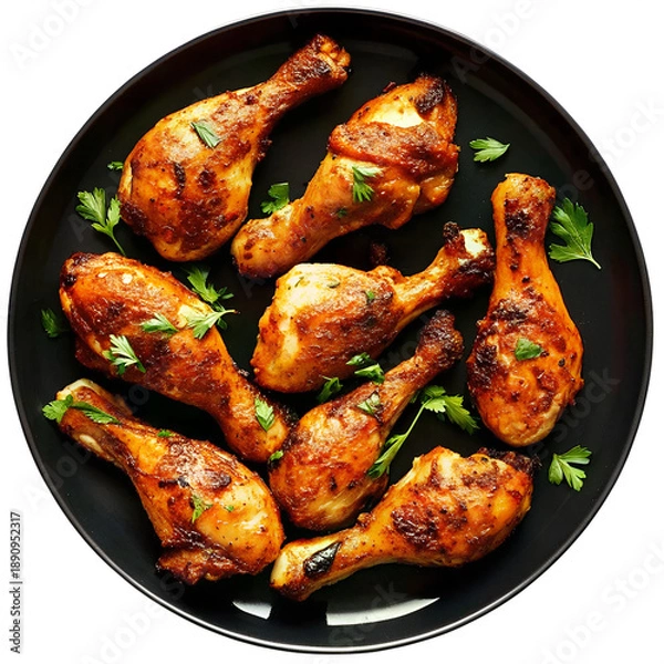 Obraz roasted chicken with potatoes