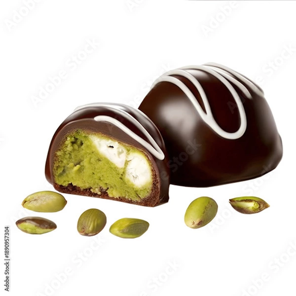 Obraz chocolate with hazelnuts