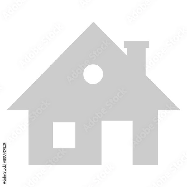Obraz Simple grey house icon