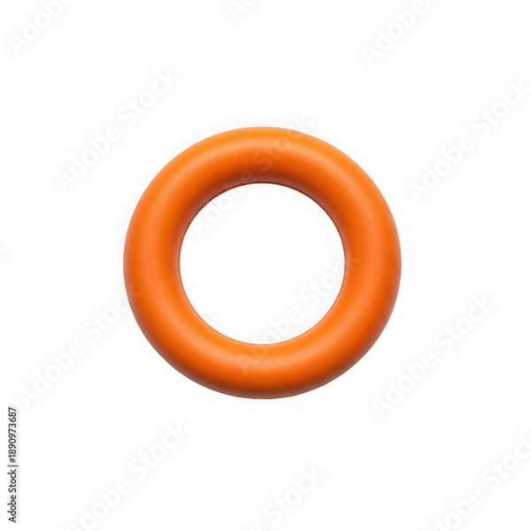 Obraz Bright orange circle isolated on white background