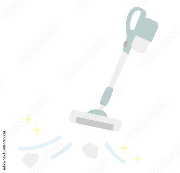 Obraz スティック掃除機のイラスト｜清潔・家事・インテリア