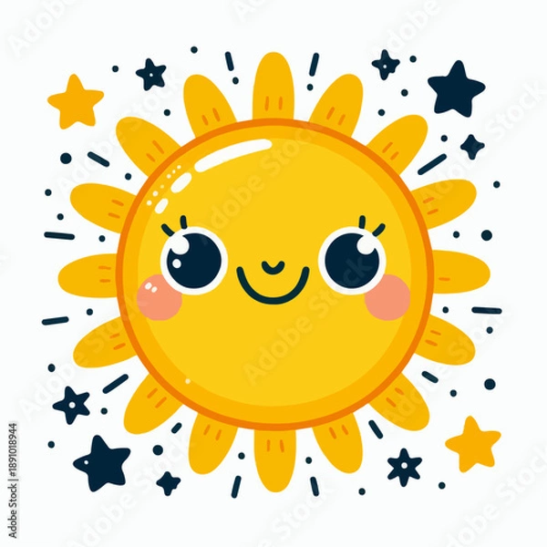 Obraz sun cartoon character