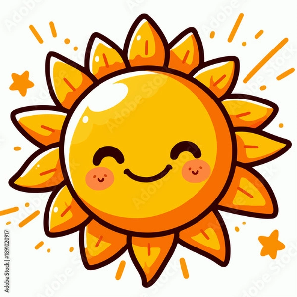 Obraz sun cartoon character