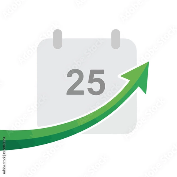 Obraz Growing Trend Calendar with Arrow