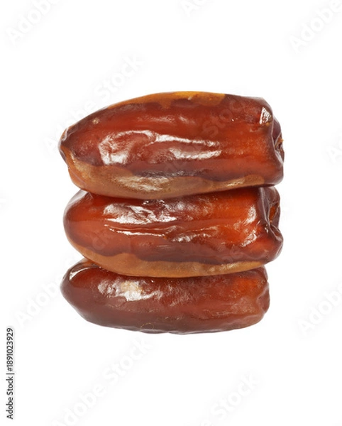 Obraz stack of dates palm fruit isolated