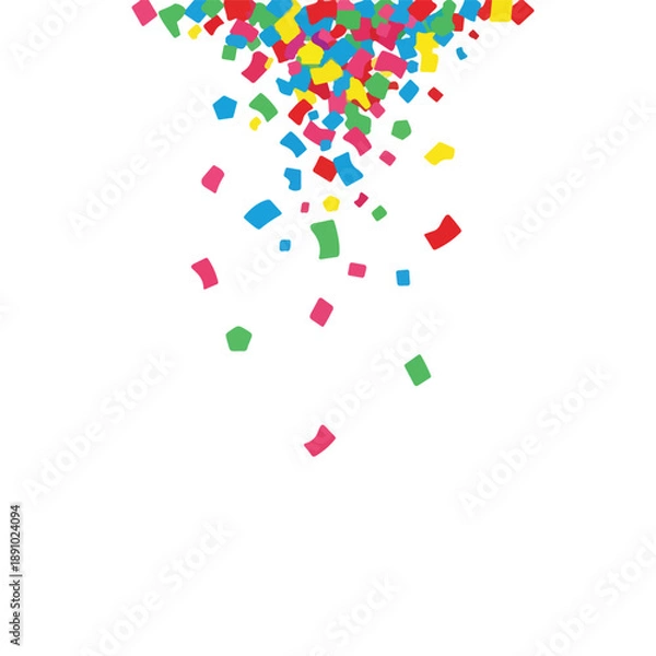 Obraz Colorful Confetti Streamers Falling from Top