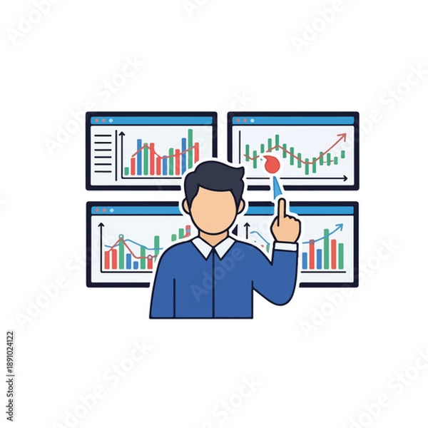 Obraz Business Analyst Presenting Data Dashboards