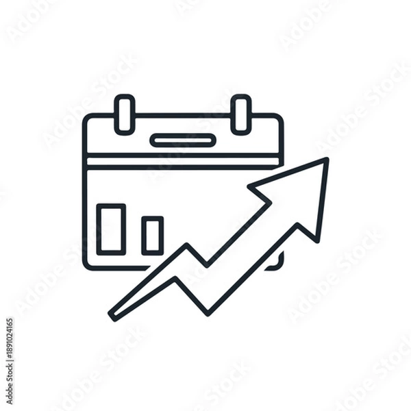 Obraz Calendar with Growth Arrow