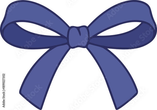 Obraz Indigo Polka Dot Hand-Drawn Bows
