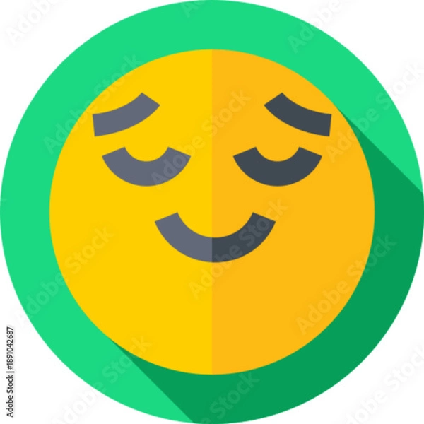 Obraz Relieved smiling face expression