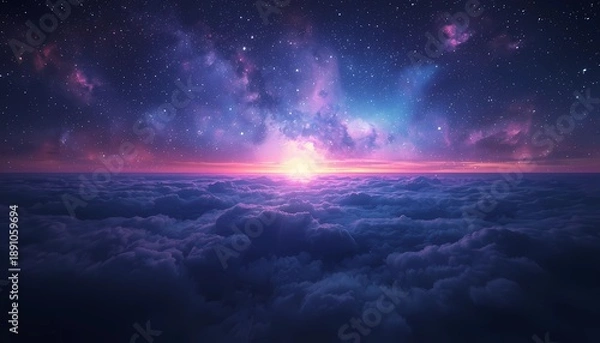 Obraz sunrise over the planet