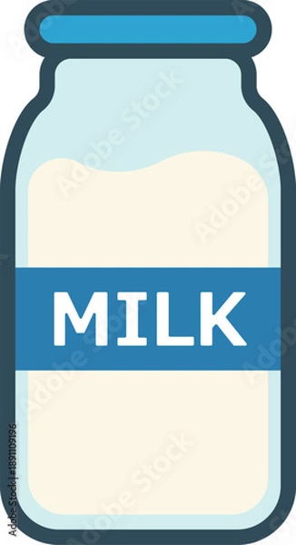 Obraz 瓶に入った牛乳のアイコン