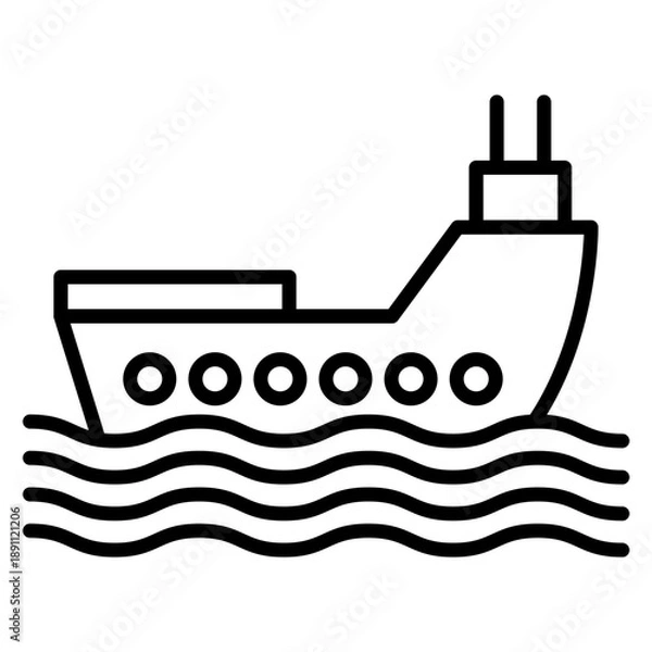 Obraz Boat Vector Icon