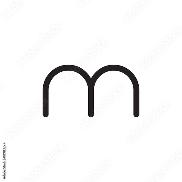 Fototapeta initial letter rounded logo modern