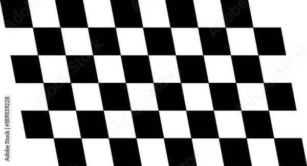 Obraz Black and White Checkered Pattern Background Illustration.