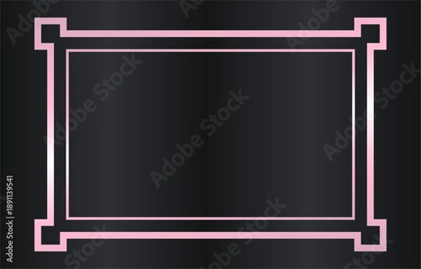 Obraz Elegant Rose Gold Frame on Dark Background.