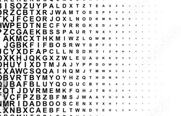 Obraz Abstract Alphabet Halftone Pattern Background.