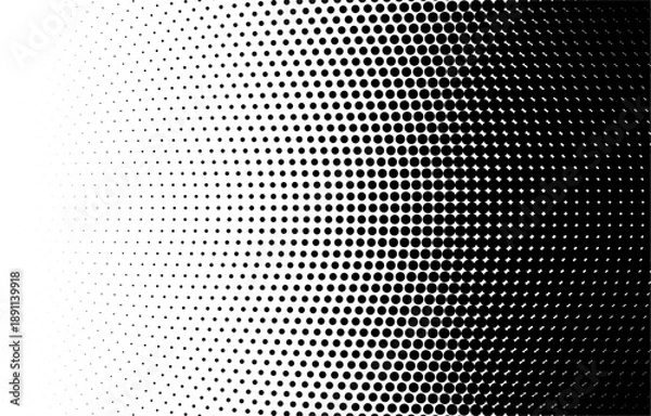 Obraz Black and White Halftone Gradient Background.
