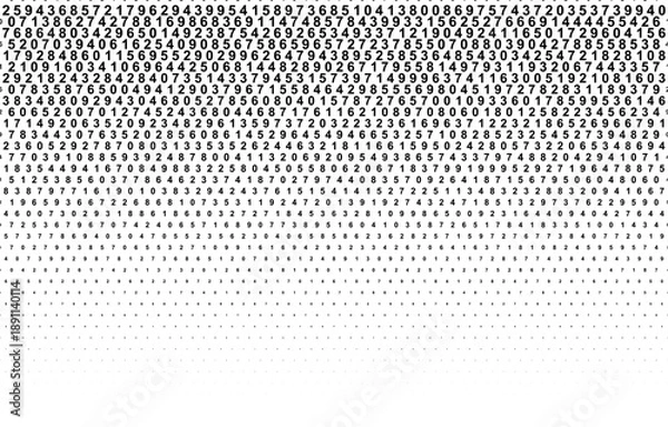 Obraz Numbers Gradient Background - Data Stream.