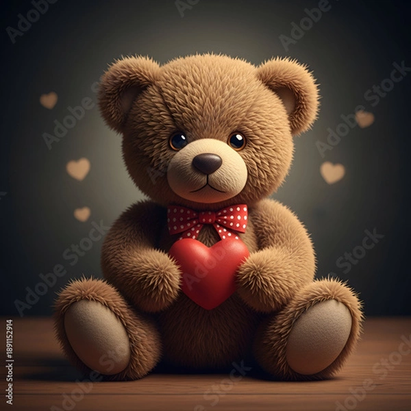 Obraz teddy bear with heart