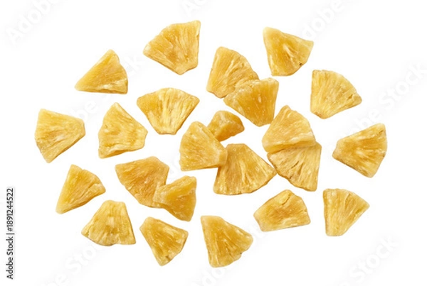 Fototapeta Dried pineapple chunks