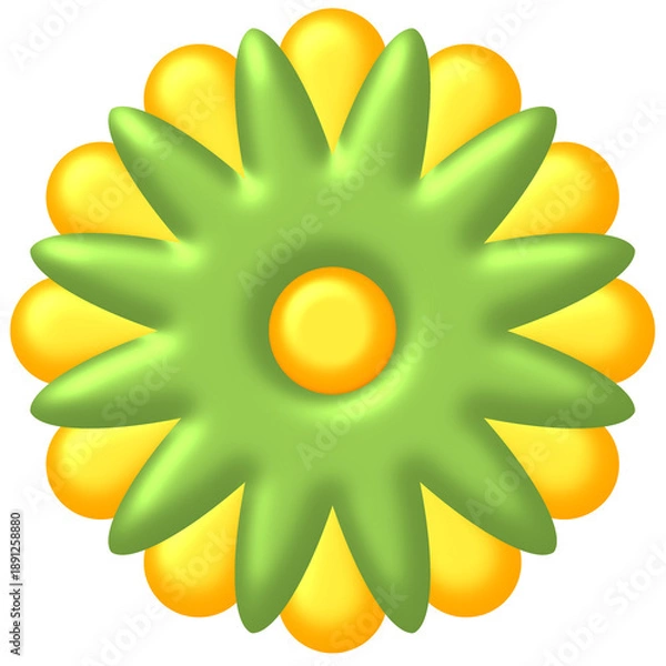 Obraz abstract yellow flower