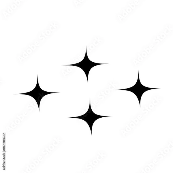 Obraz Vector Black Sparkling Star