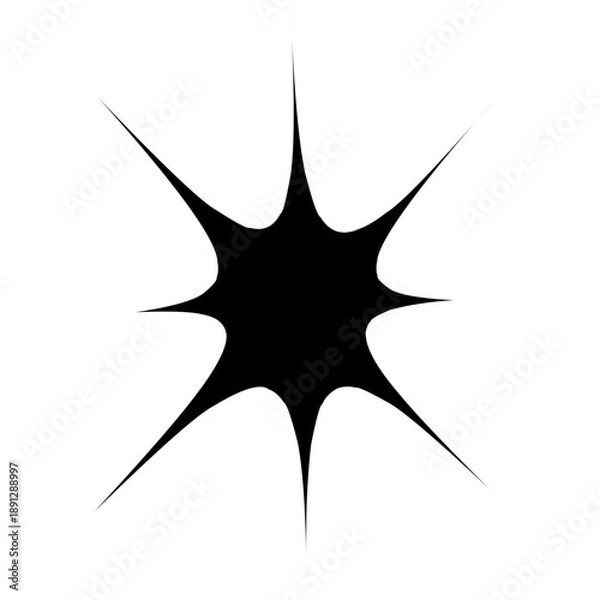 Obraz Vector Black Sparkling Star