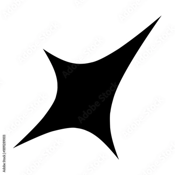 Obraz Vector Black Sparkling Star