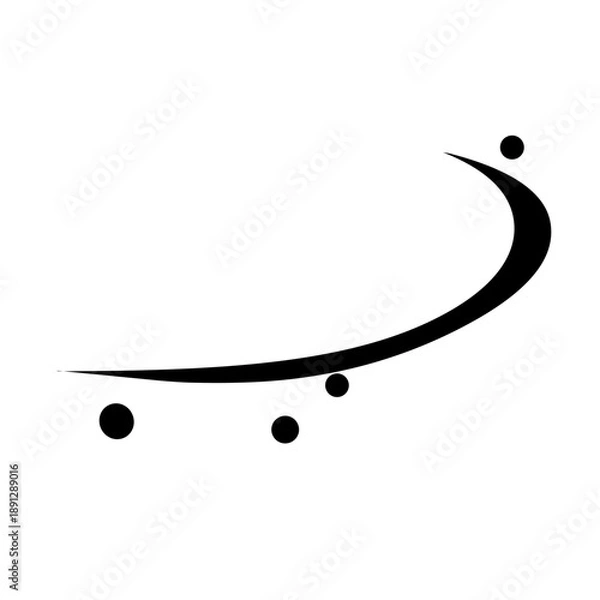 Obraz Vector Black Sparkling Star