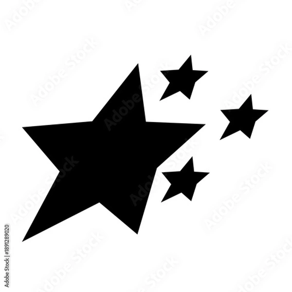 Obraz Vector Black Sparkling Star