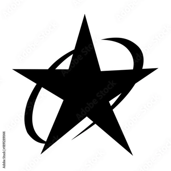 Obraz Vector Black Sparkling Star