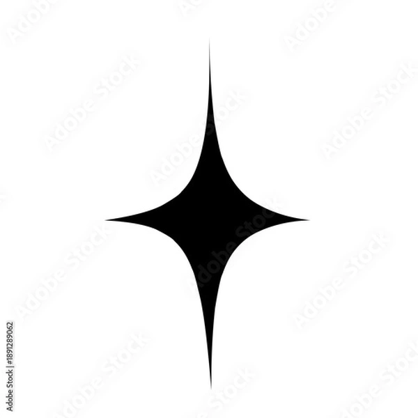 Obraz Vector Black Sparkling Star