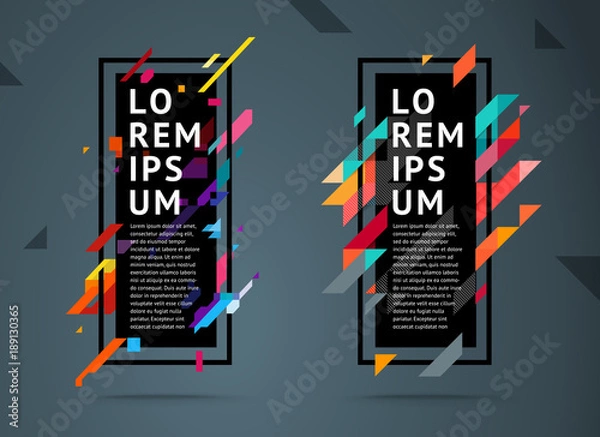 Fototapeta Vector modern bright frame for text. 