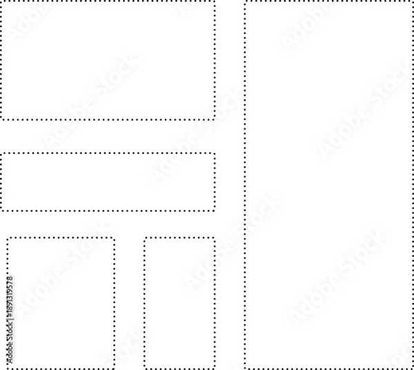 Obraz 点線だけで作ったフレームセット。シンプルで使いやすい。広いテキストスペース