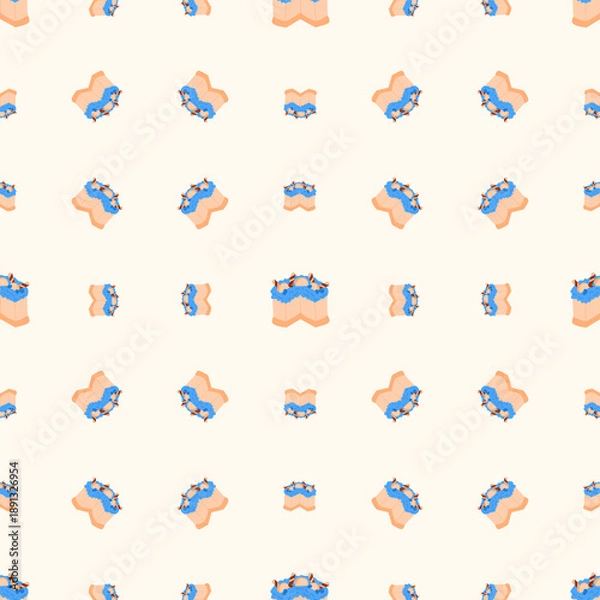 Obraz Playful Abstract cake Seamless Pattern