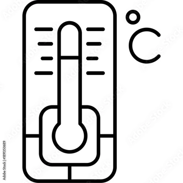Obraz Temperature Control Outline Icon
