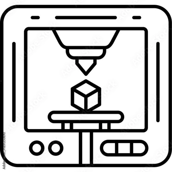 Obraz Print Chamber Outline Icon