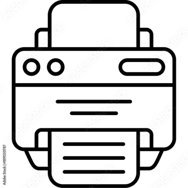 Obraz Desktop Printer Outline Icon