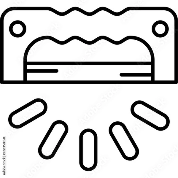 Obraz UV Curing Outline Icon