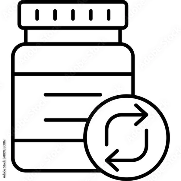 Obraz Material Recycling Outline Icon