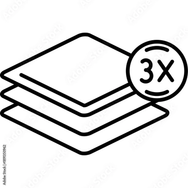 Obraz Layer Thickness Outline Icon