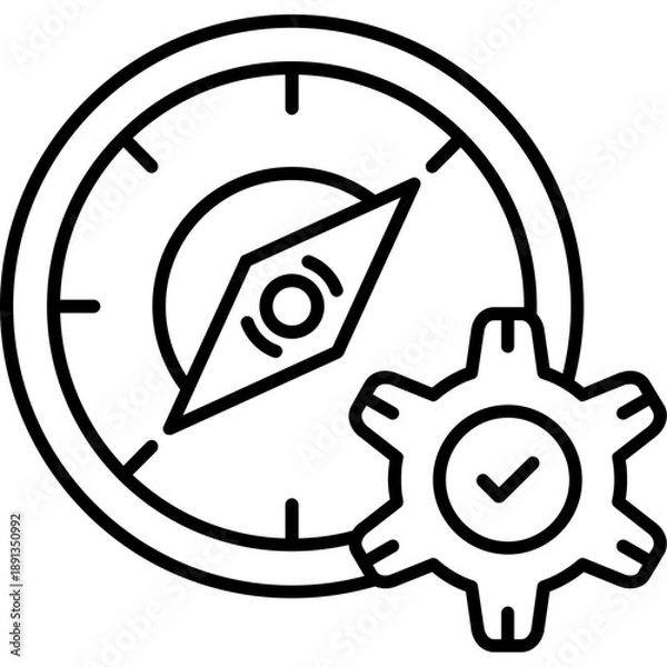 Obraz Build Orientation Outline Icon